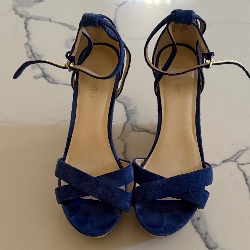 Nine West Women's Navy Suede Sandals